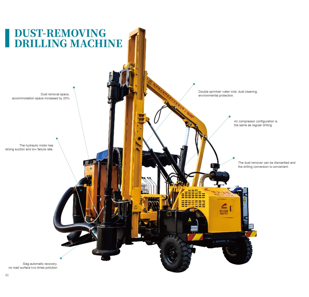 Multi-Function Dust Removal Pile Driver with Hydraulic Motor